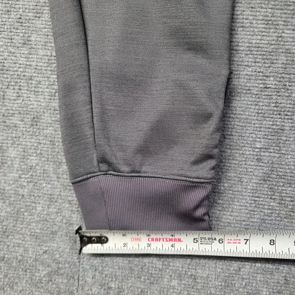 Nike Therma-FIT Womens Grey Heather Fleece Tapered Joggers Ankle Zip Pants Large